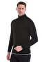 Black Regular Fit Plain Turtleneck Knitwear Sweater