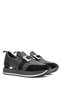 Women's Genuine Black Leather Sneakers & Sports Shoes - 6
