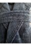 Ultra Lux Hooded Jacquard Bathrobe - 100% Cotton Comfort - Sea Waves - 3