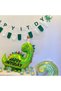 Green Happy Birthday Cute Dinosaur Balloon 89x86cm Safari Forest Party Decor Birthday - 2