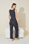 Anthracite Camisole Cotton Knitted Pajama Set - 3