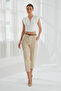 Women's Skinny Leg Belted Trousers 4577