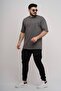Men's Over size Basic Plain T-shirt100% Cotton Thick Textured Fabric Crew Neck - 3