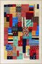 Checkered Red Pink Mixed Color Geometric Patterned Decorative Carpet Miravip872