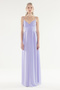 Lilac A-Cut Chiffon Evening Dress - Lined and Bow Detail TPRSS24AE00173 - 2