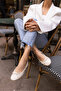 Campo Women Beige Real Leather Balerine Style Flat Balerine - 4
