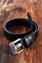 Italian Genuine Leather Black 120 Cm Men's Belt - 4