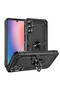 Galaxy A25 Compatible Armored Full Protection Ring Stand Case