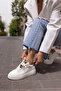 Herbert Women's White Leopard Detail Owl Stone Sneaker - 8