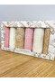 6-Piece French Guipure Embroidered Patterned Luxury Dowry 50x90 Boxed Hand Face Towel Set
