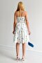 Women's Floral Detailed Zero Sleeve Dress - 2