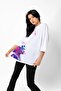 Metallica Neon Pink Printed White Unisex Oversize Tshirt - 4