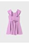 Girl's fluid crepe fabric Dress lilac - 4