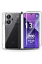 حافظة هاتف Xiaomi Redmi Note 13 Pro+ Plus مع كاميرا بارزة من السيليكون الشفاف + واقي شاشة نانو جلاس 2'SET