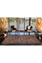 Round Colored Modern Patterned Woven Base Miravip865 - 3