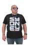 Men's Large Size Crew Neck T-Shirt Sydney 24139 BLACK