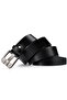 Italian Genuine Leather Black 120 Cm Men's Belt - 5
