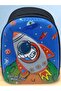 Girls And Boys Kindergarten 5d Embossed Rocket Galaxy Printed 3-6 Years Old School Backpack - 2
