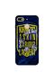 General Mobile Gm 8 Go Compatible Case 0.4mm Laser Cut Silicone Cover Color of Love Yellow Navy Blue