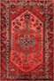 Red Themed Traditional Motif Ethnic Patterned Vintage Decorative Carpet 4770