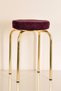 4 Colorful Erasable Fabric Gold Octopus Stool Kitchen Stool Iron Stool - 5