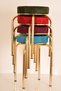 4 Colorful Erasable Fabric-3 Gold Octopus Stool Kitchen Stool Iron Stool