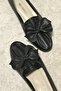 Women's Black Leather Ballerinas, Size 35-41