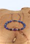 Amethyst, Smokey Quartz, Lapis Lazuli and Hematite Natural Stone Women's Bracelet