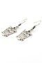 Design Owl Matte Metal Dangle Women's Earrings Ex064 - 2