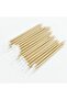 6 Pieces Long Thin Gold Shiny Gold Cake Candle Candle Holder 20 cm - 2