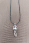 Unisex Rodonite Natural Stone Pendant Nails Cut - 3
