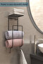 Adhesive Towel Holder Metal Towel Organizer Bathroom Hanger Towel Rack