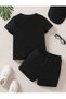 Boy/Girl '' OK '' Printed T-Shirt-Shorts Set - 2