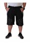 Large Size Men's Combed Cotton Shorts Camouflage Pieces 24628 Black - 2