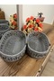 Natural, Jute, Patterned, Basket, Cabinet Interior, Children's Room, Organizer, Storage Basket, Bread Basket, - 3
