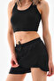 Black Double Layer Leggings Sports Shorts - 3