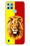 Realme C25Y Case Silicone Moderna Illustrated Patterned Yellow Red Piece Lion
