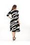 Women's Plus Size Double-breasted Collar Stretchy Dress 24090 - 3