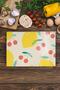 Glass Cutting Board - Lemon Drawing - 21*30cm - Chopping Board - Aesthetic, Decorative Presentation Board