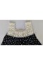 Summer Black Children's Dress with Cotton Knit Collar - 2