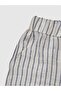 Muslin Kids Shorts Elastic Waist 100% Cotton Blue Striped - 5
