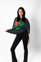 Unisex Oversize Black T-Shirt - Star Girl Printed and Washed - 4