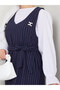 Women's Striped Gilet Dress - 5