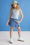 QUARTZ-GRM24021 95% cotton 5% elastic girl's tshirt Blue T-Shirt - 4