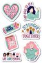 Women's Power Themed Sticker Set - 7 Piece Sticker Set - Compatible Stickers for Phone, Tablet, Notebook and Laptop