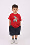 Buseyiz Dinosaur Printed Cotton and Pocket Boy's Summer Top and Bottom Set 5-10 Years - 2