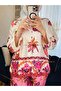 Satin Patterned Suit Set - 3