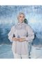 Dislocable Rose Detail Accessory Muslim Suitable Medium Satin Loose Sleeve Shirt Tunic - 3
