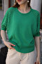Round Neck Half Bat Sleeve Openwork Hole Detailed Summer Roomy Stylish Knitwear Blouse - 4