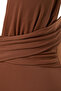 Brown Draped Deep V-Neck Covered Hipster Swimsuit Tbess21Ma0041 - 8